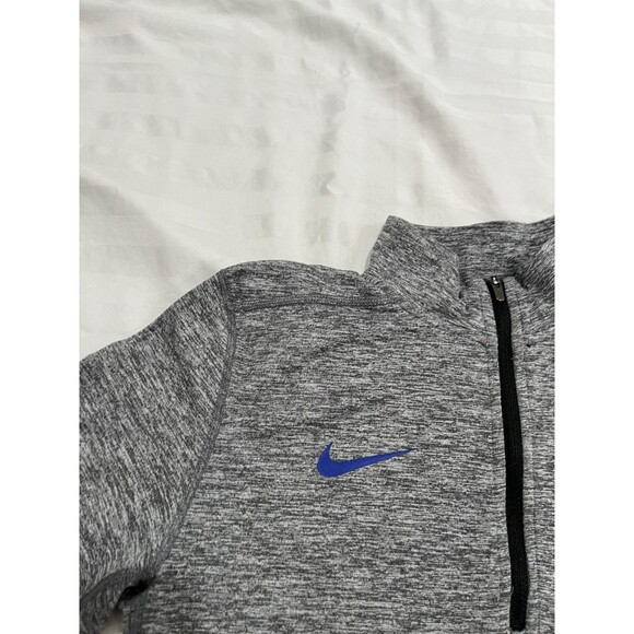 New York Knicks Nike Dri-Fit 1/4 Zip Pullover Size Medium 10/12 Gray Logo NBA - Picture 2 of 10